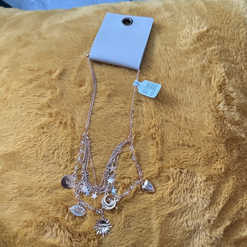 Gold Charm Necklace - lunarvsymbols